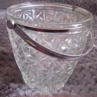 Ледарка / Купа за лед - Масивно висококачествено стъкло, снимка 1 - Прибори за хранене, готвене и сервиране - 43492430
