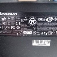 Продавам lcd монитор Lenovo 19” Think vision, снимка 4 - Монитори - 40608264