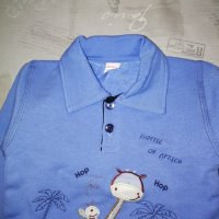 Комплект за момче, синя блузка с якичка и меко долнище тъмно син цвят , снимка 2 - Детски комплекти - 39326234