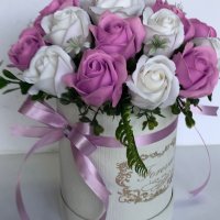 Кутия със сапунени рози, снимка 5 - Романтични подаръци - 35248273