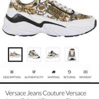 Versace Jeans Couture Printed Baroque Chunky Sneakers Black, снимка 10 - Ежедневни обувки - 42250543