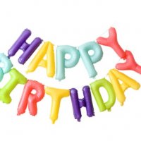 Балони надпис Happy Birthday рожден ден пастелни шарени цветове надпис за рожден ден парти декор, снимка 2 - Други - 33075144