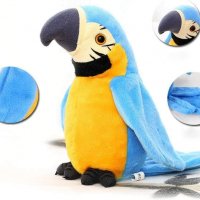 ✨Плюшена играчка говорещ папагал - 2 цвята /син, зелен, червен/, снимка 8 - Плюшени играчки - 37031454