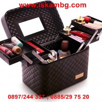 Голям куфар за козметика на две нива - 2165, снимка 1 - Подаръци за жени - 28396344