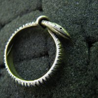 Сребърен пръстен змия, снимка 3 - Пръстени - 35558172