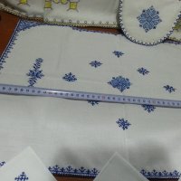 Комплект за маса каре и текстилни салфетки за , снимка 3 - Антикварни и старинни предмети - 42963478