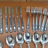 Прибори за хранене вилици лъжици ножове и лъжички , снимка 1 - Антикварни и старинни предмети - 36989809