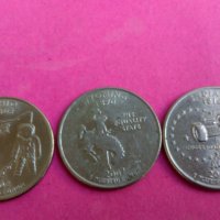  25 цента с герба на 6 щата $2 банкнота, Жетон от US казино , снимка 16 - Нумизматика и бонистика - 8955101