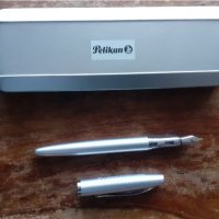 писалка Пеликан Peliкan сребрист метал в кутия, снимка 3 - Ученически пособия, канцеларски материали - 44041599