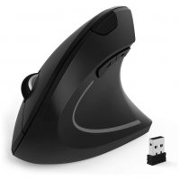 Jelly Comb 2.4GHz-безжична вертикално-ергономична оптична компютърна мишка-дясна ръка, снимка 1 - Клавиатури и мишки - 37738258