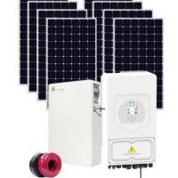 Автономна соларна система 5.5 kW + инвертор Deye 5 kw + 5.12 kwh литиева батерия - Трифазна, снимка 1 - Друга електроника - 43622895
