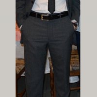 Официален мъжки костюм - сако и панталон от висококачествен плат, снимка 4 - Костюми - 35037471