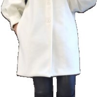 -40% Стилно дамско палто с Екстравагантен ръкав, цвят бял, снимка 3 - Палта, манта - 43860871