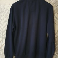 Мъжки пуловер с яка на риза, тъмно син цвят, снимка 2 - Пуловери - 32741781