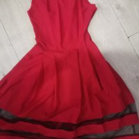 Дълга червена дамска рокля празнична официална, снимка 3 - Рокли - 37713814