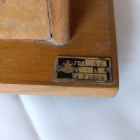 Стар настолен дървен волтметър - 1960 година - УЧТЕХПРОМ, снимка 5 - Антикварни и старинни предмети - 39943117