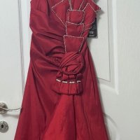 Нова дълга червена рокля размер S, снимка 4 - Рокли - 44052758