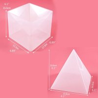 3D куб кутия квадрат за Пирамида Оргонит молд форма калъп пластмасова смола за и бижута глина, снимка 5 - Форми - 35166031
