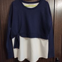 спортна блуза с риза в долната част , снимка 1 - Блузи с дълъг ръкав и пуловери - 42951393