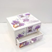 Стилна кутия за бижута с огледало и чекмедже /94884/, снимка 5 - Подаръци за жени - 43309297