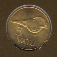 5 вату 1983, Вануату, снимка 1 - Нумизматика и бонистика - 38653535