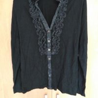 Блуза трико и сатен, снимка 2 - Блузи с дълъг ръкав и пуловери - 26663268