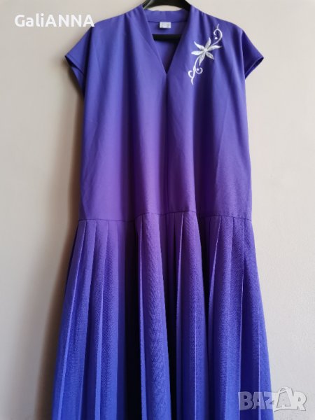 СТРАХОТНА РОКЛЯ В ЛЮЛЯКОВ ЦВЯТ РАЗМЕР 2-3XL, снимка 1