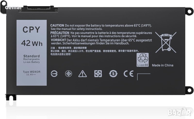 Батерия за лаптоп WDX0R за Dell Inspiron, снимка 1