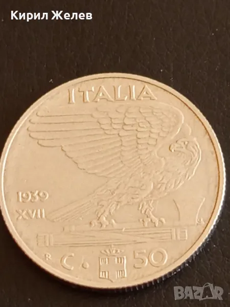 Стара монета 50 чентезима 1939г. Италия рядка за КОЛЕКЦИЯ ДЕКОРАЦИЯ 30069, снимка 1