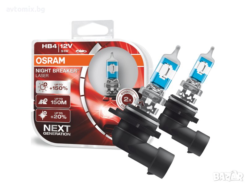 OSRAM night braker laser HB4 9006 +150%, снимка 1