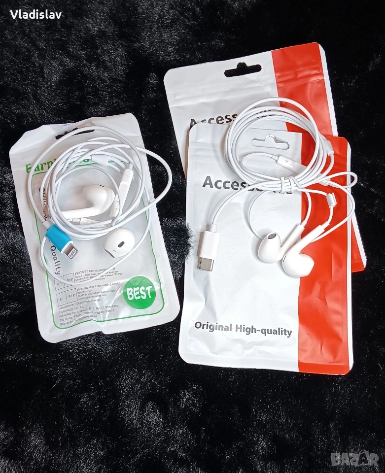 Оригинални високо-качествени слушалки Type-C и IPhone, снимка 1