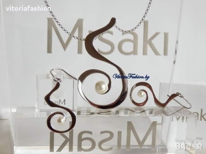 MISAKI - класен сребърен комплект с култивирани перли, снимка 1