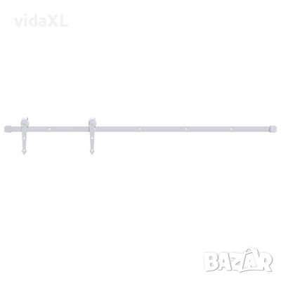 vidaXL Механизъм за плъзгаща се врата, 183 см, стомана, бял(SKU:151709, снимка 1