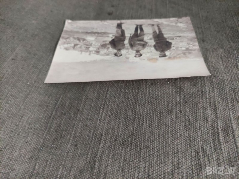 Продавам стара снимка Военни ПСВ ? Железен кръст - до залив, море, езеро, снимка 1