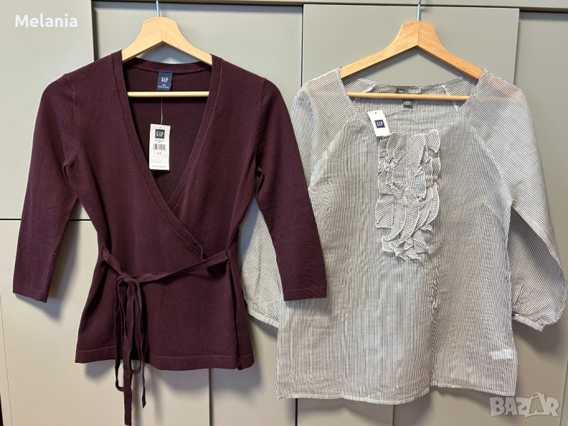 Нов сет от ефирна блуза и жилетка с коланче Gap, р-р S, снимка 1