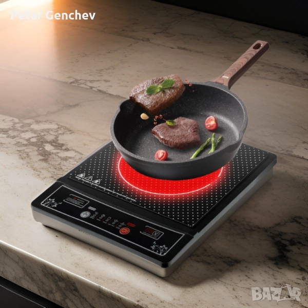 Единичен индукционен котлон Cheffinger CF IND200 2000W, снимка 1