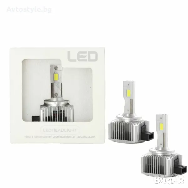 Лед крушки -D1S за подмяна на фабричен ксенон 50W - Canbus 6000K , снимка 1