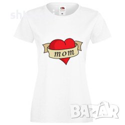 Дамска Тениска  8ми Март, Mom, Heart,Празник,Майка,Повод,Изненада,, снимка 1