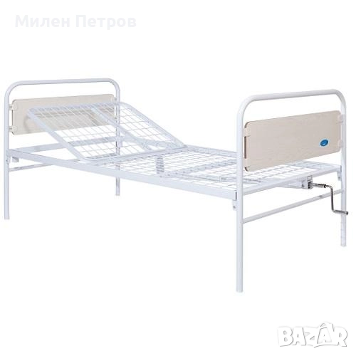 Механично болнично легло със страници и матрак (ново-сглобено), снимка 1