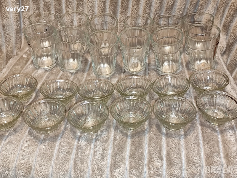 комплект чаши за бяло сладко и чиниики за сладко, снимка 1