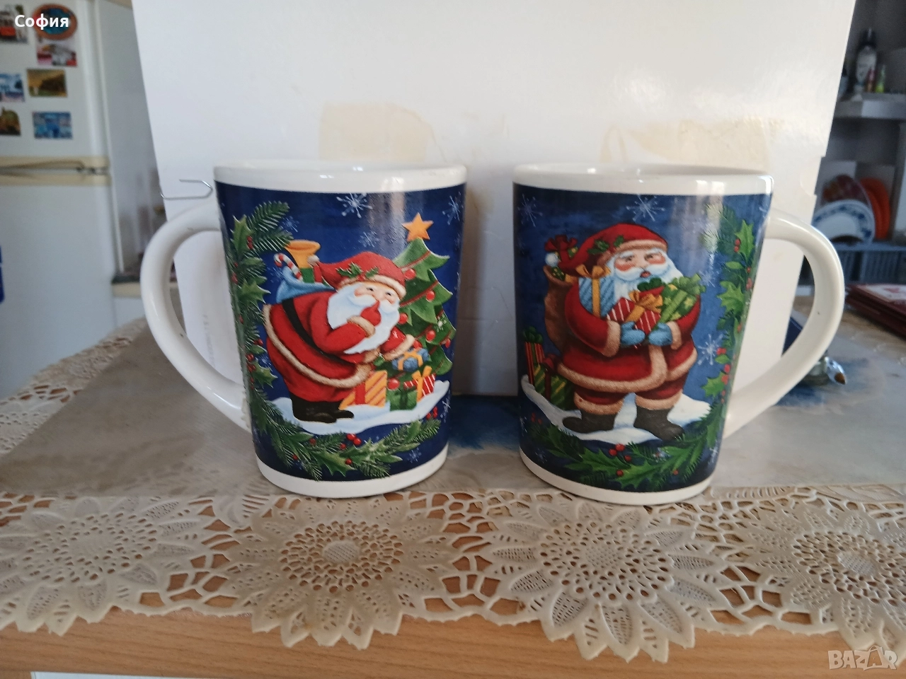 порцеланови чаши коледни, снимка 1