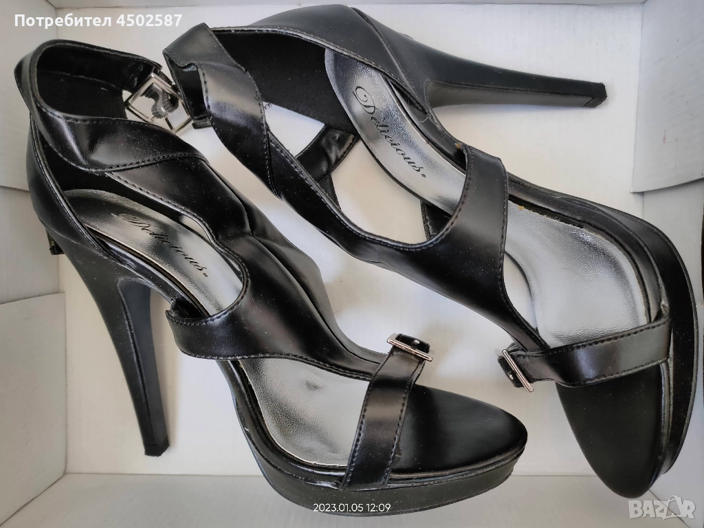Летни обувки на висок ток, снимка 1