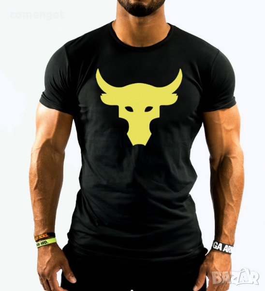 Мъжки FITNESS TRAIN тениски THE ROCK - ARMOUR! Поръчай модел с ТВОЯ идея!, снимка 1