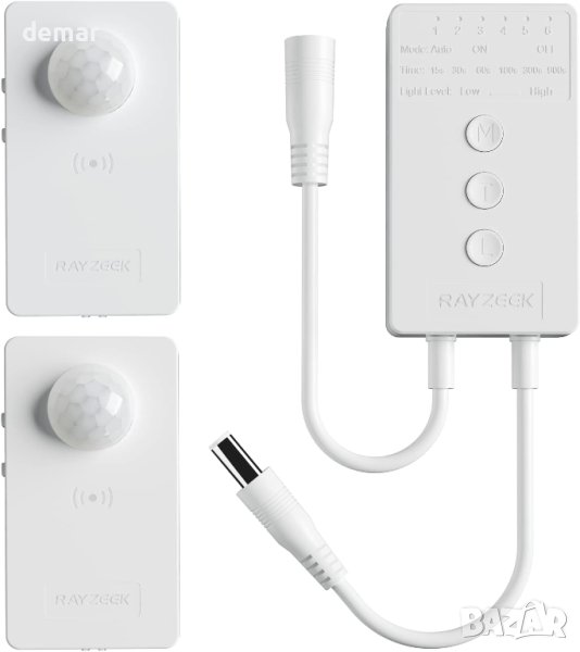 Комплект контролер и 2 безжични сензора за движение RAYZEEK, 12/24 VDC, снимка 1