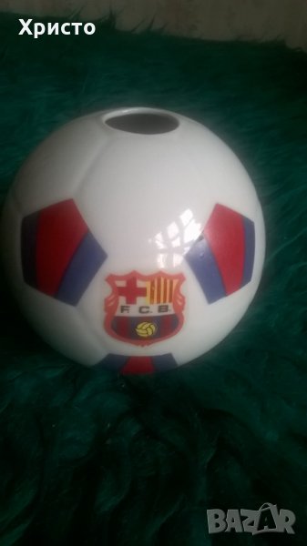 ваза Барса, футболна топка порцелан, снимка 1