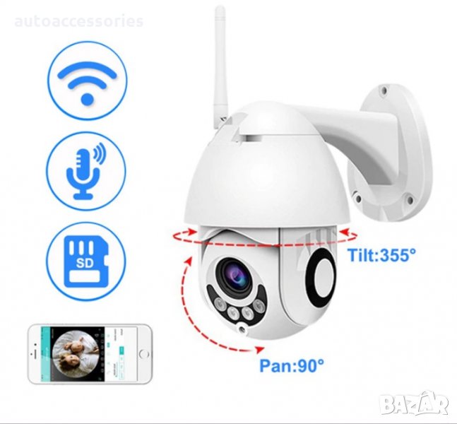 3000051096 Камера за външно наблюдение AMIO IP Smart Wireless I Wi-Fi HD 720P Android и IoS, снимка 1