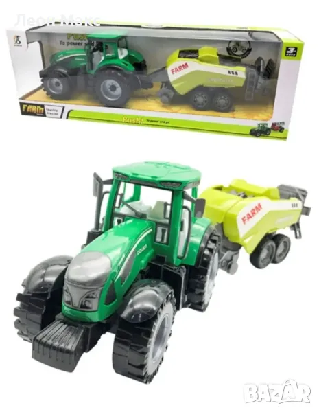 Детски трактор с ремарке 40см , снимка 1