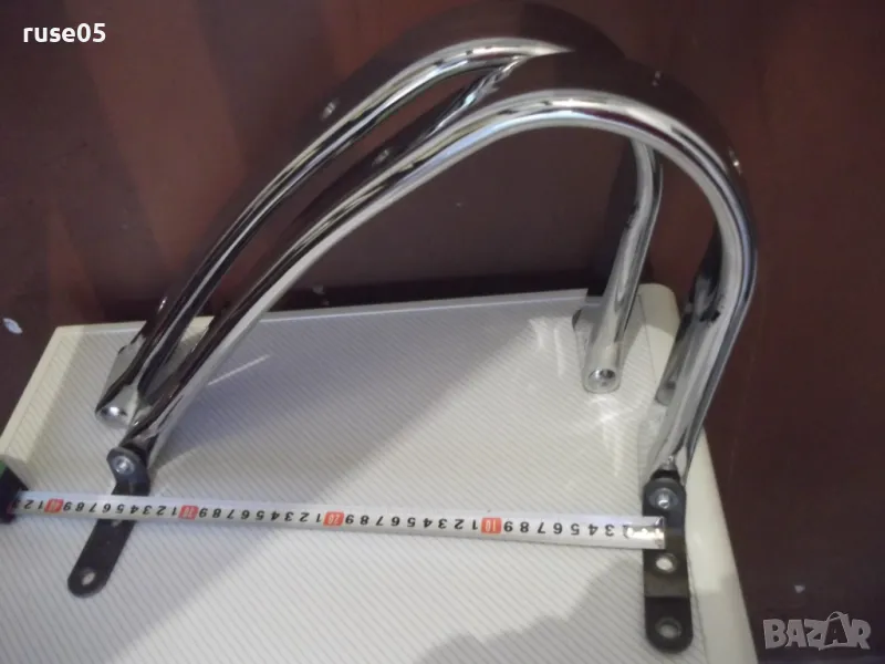 Подлакътници метални никел. 2 бр. за президентски офис стол, снимка 1