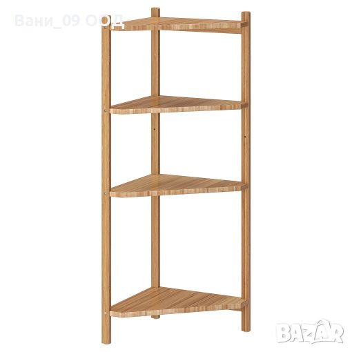 Ъглова бамбукова етажерка за баня, снимка 1