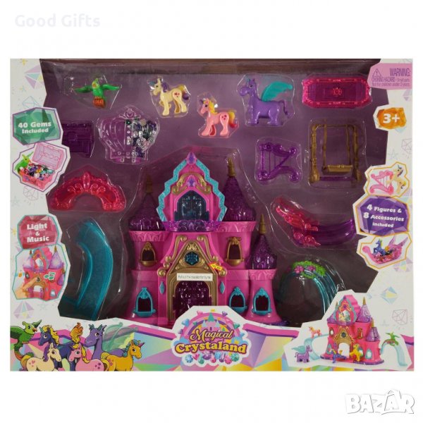 Магически замък с еднорози + аксесоари, снимка 1